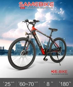 SAMEBIKE Adult SH26 Ebike Mountain Bike 36V 8AH 30km/h 70km 350W | Mountain E-Bikes -New Triathlete Store 0xGFwbij YXTI8c1WhdylF0Y4