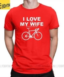 The Triathlete Store I LOVE MY WIFE When MY WIFE Lets Me Buy Another Bike Men's T-Shirt | Bike T-Shirts -New Triathlete Store 1WDAJS781XeLzbv1a4gE4no8