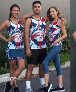 INKnBURN Men's Liberty & Justice Singlet (2XL) 2019 | Sleeveless -New Triathlete Store 2Y6JKSsFrdvd8OOx63VPJZTYU