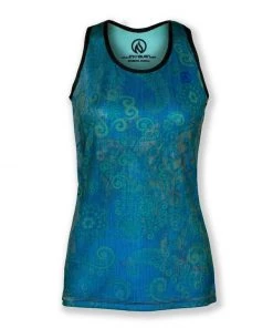INKnBURN Women's Turquoise Paisley Singlet (XS, 2XL) | Sleeveless