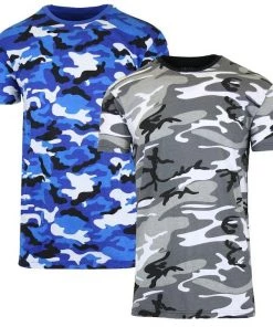 The Triathlete Store Men's Short Sleeve Crew Neck Camo Printed T-Shirt - 2 Pack | Bike T-Shirts -New Triathlete Store 4KKsOcm3IqOjitB9 IUcE1Mb0