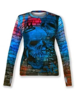 INKnBURN Women's Run Or Die Graffiti Pullover With Thumbholes (L, XL) | Road