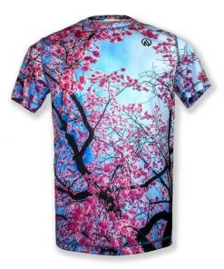 INKnBURN Men's Cherry Blossom Tech Shirt (S, M, L, XL, 2XL) | Short Sleeve