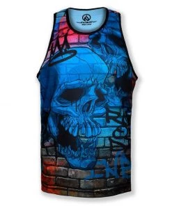 INKnBURN Men's Run Or Die Graffiti Singlet (L, 2XL) | Sleeveless