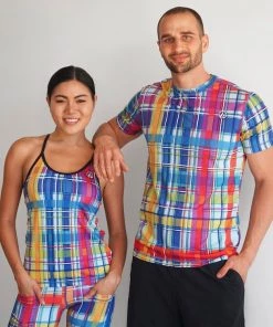 INKnBURN Women's Rainbow Plaid Camisole (XS) 2019 | Sleeveless -New Triathlete Store 75xGbgfKy3Fy4Nd7NSwMNoyqg