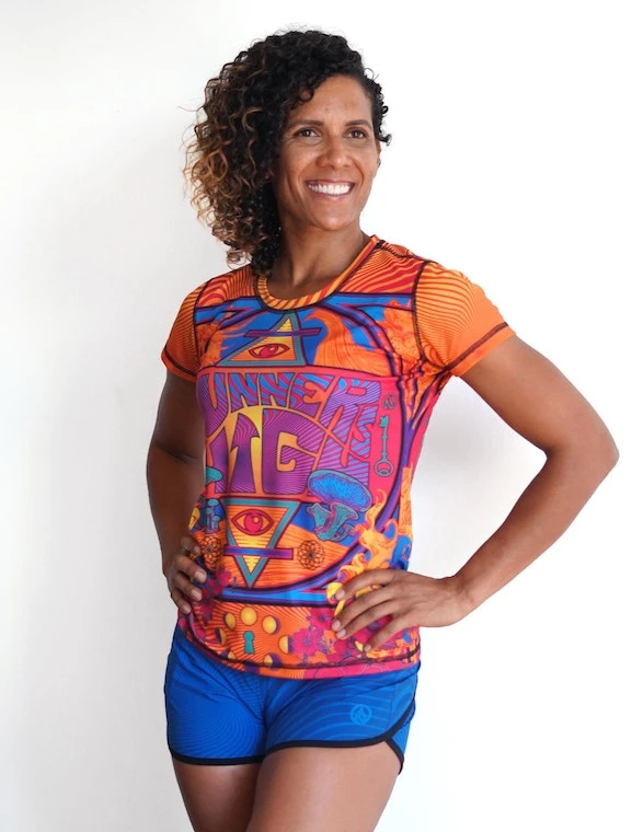 INKnBURN Women's Runner's High Tech Shirt, Large | Short Sleeve 3 INKnBURN Women's Runner's High Tech Shirt, Large | Short Sleeve