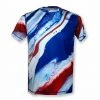 INKnBURN Men's Red, White & Blue Tech Shirt (S, M, L, 2XL) | Short Sleeve