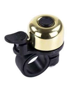 Serfas Brass-Single Strike Handlebar Bell (Gold) | Bells & Horns