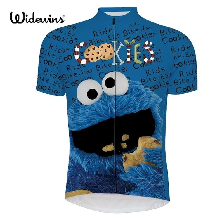Brainstorm Ride Bike Eat Cookies COOKIE MONSTER Men's Cycling Jersey | Short Sleeve 3 Brainstorm Ride Bike Eat Cookies COOKIE MONSTER Men's Cycling Jersey | Short Sleeve
