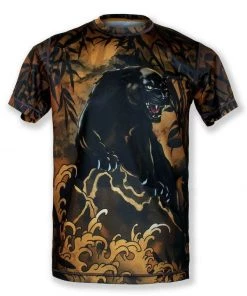 INKnBURN Men's Black Panther Tech Shirt (S, M, L, XL) | Short Sleeve