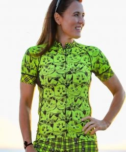 She Beest Shebeest Smitten Kitten Divine Women's Cycling Jersey (Electric Lime) | Short Sleeve -New Triathlete Store 9PAyBUHUSBoi5pKJrUp4cZG40