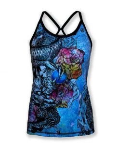 INKnBURN Women's Blue Ryu Camisole (L) | Sleeveless
