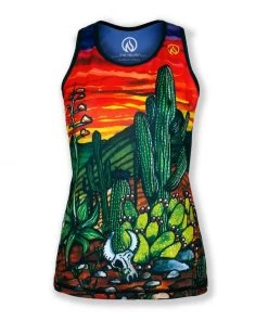 INKnBURN Women's Desert Sunset Singlet (XL) | Bike Tanks
