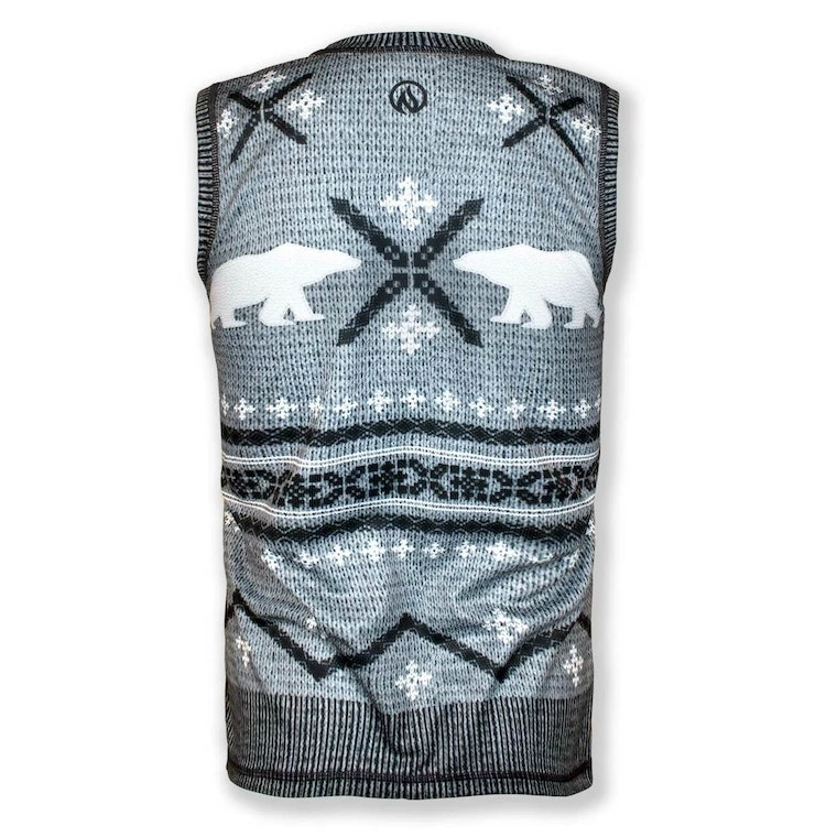 INKnBURN Men's Polar Bear Sleeveless Sweater Vest Tech Shirt (S, L, XL, 2XL) 4 INKnBURN Men's Polar Bear Sleeveless Sweater Vest Tech Shirt (S, L, XL, 2XL) - Image 2