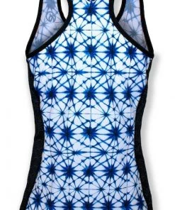INKnBURN Women's Shibori Racerback Tank Top, X-Small | Sleeveless -New Triathlete Store FWVkvFswVHP8MRsIM Mc9VQo8