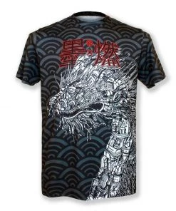 INKnBURN Men's Mecha Dragon Tech Cloud-Soft Shirt (S, M, L) | Short Sleeve