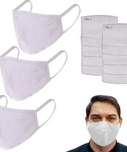 The Triathlete Store Cotton Reusable Face Masks - 3 Masks With 10 Filters | Bandanas -New Triathlete Store JikDtkTrgGlFCX41ueDyArIYA