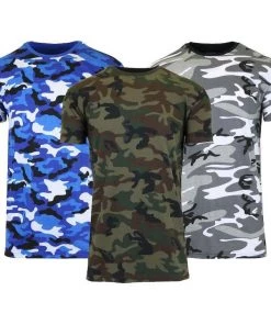 The Triathlete Store Men's Short Sleeve Crew Neck Camo Printed T-Shirt - 2 Pack | Bike T-Shirts