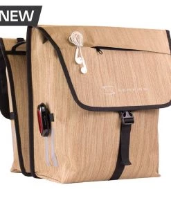 Serfas Double Bicycle Pannier Bag - PB-2B (Brown) | Road Bike Bags