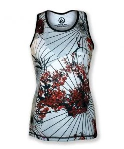 INKnBURN Women's Plum Blossom Singlet (XS) | Sleeveless