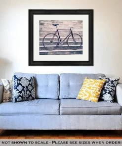 The Triathlete Store Framed Print, Road Retro Bicycle And Concrete Stairs Urban Scene Vintage Styl | Posters -New Triathlete Store Ks8d V3wL NrBHrW IM5xZPSk