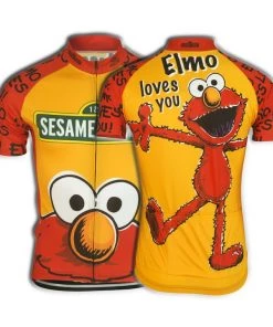Brainstorm Gear Sesame Street Men's Elmo Cycling Jersey | Short Sleeve -New Triathlete Store LBiakRrJ9wJr12jgbNp U2Tc