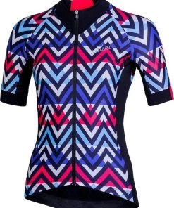 Nalini RAFFINATA 2.0 Women's Short Sleeve Cycling Jersey Blue/Black/Fuschia 2019