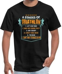 The Triathlete Store 6 Stages Of Triathlon Men's T-Shirt | Short Sleeve -New Triathlete Store MJ26neUdwW yKeYmLcwW evb0