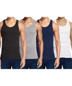 The Triathlete Store Men's Multi Pack Classic Stretch Tank Tops - 6 Or 12 Pack | Bike Tanks