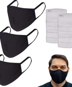 The Triathlete Store Cotton Reusable Face Masks - 3 Masks With 10 Filters | Bandanas -New Triathlete Store PsjEkQHqn7an03kEQSYmnejTU