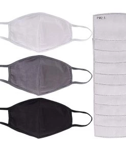 The Triathlete Store Cotton Reusable Face Masks - 3 Masks With 10 Filters | Bandanas -New Triathlete Store SKzPaZC3yI9DZYbdpEBtWtcD8
