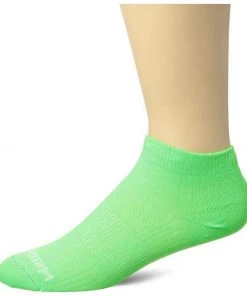 WrightSock Men's Coolmesh II Lo Single Pack, Neon Green 2019 | Ankle Socks