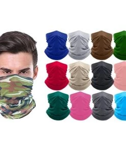 The Triathlete Store Moisture Wicking Breathable Stretch Face Neck Gaiter Mask- 2 Pack | Bandanas