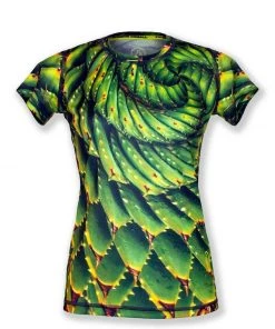 INKnBURN Women's Spiral Aloe Shirt (XS, S, M, L,, 2XL) | Short Sleeve