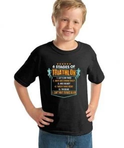 The Triathlete Store 6 Stages Of Triathlon Men's T-Shirt | Short Sleeve -New Triathlete Store XSTvozAuYbzO1vca4GOrd9dI4