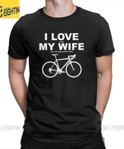 The Triathlete Store I LOVE MY WIFE When MY WIFE Lets Me Buy Another Bike Men's T-Shirt | Bike T-Shirts -New Triathlete Store Yr9nN0RMY121j3J7uXQoxv1ps