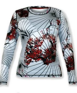 INKnBURN Women's Plum Blossom Long Sleeve Tech Shirt (M, L,)