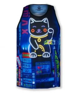 INKnBURN Men's Lucky Cat Singlet (M) | Bike Tanks