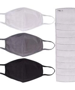 The Triathlete Store Cotton Reusable Face Masks - 3 Masks With 10 Filters | Bandanas -New Triathlete Store axKoOoDiUZnePW14eQwtGCcSw