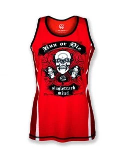 INKnBURN Women's Red Run Or Die Singlet (XL, 2XL) | Bike Tanks