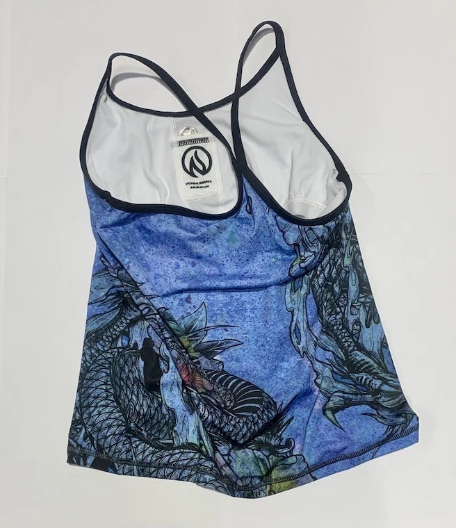 INKnBURN Women's Blue Ryu Camisole (L) | Sleeveless 6 INKnBURN Women's Blue Ryu Camisole (L) | Sleeveless - Image 4