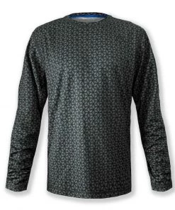 INKnBURN Men's Woven Carbon Fiber Long Sleeve Tech Shirt (S, M)