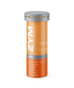 Zym Electrolyte Vitamin Supplement Natural Flavor Fizz Tablets - Tube Of 10 Tablets (Citrus Fruit)