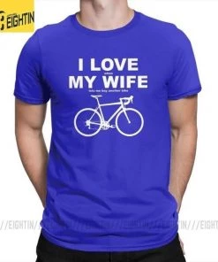 The Triathlete Store I LOVE MY WIFE When MY WIFE Lets Me Buy Another Bike Men's T-Shirt | Bike T-Shirts