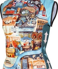 It's In My Heart City Maps Women's Sleeveless Cycling Jersey