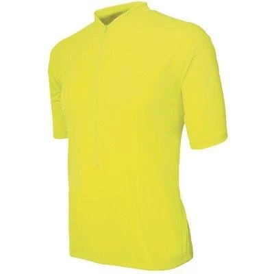 Basik Men's Classic Short Sleeved Cycling Jersey, Neon Yellow 3 Basik Men's Classic Short Sleeved Cycling Jersey, Neon Yellow