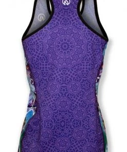 INKnBURN Women's Violet Tie-Dyed Mandala Racerback Tank Top (XS) | Sleeveless -New Triathlete Store odE7xhm9sXFTbOBj 4zrkfde0