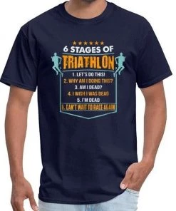The Triathlete Store 6 Stages Of Triathlon Men's T-Shirt | Short Sleeve -New Triathlete Store xjmSSc3tEzKdxo0Xi3E3tEeq0